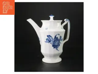 Porcelænskaffekande med blå blomst fra Royal Copenhagen (str. 24 cm)