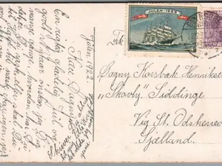 Julemærke 1922 på Postkort