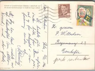 Julemærke 1960 på Postkort