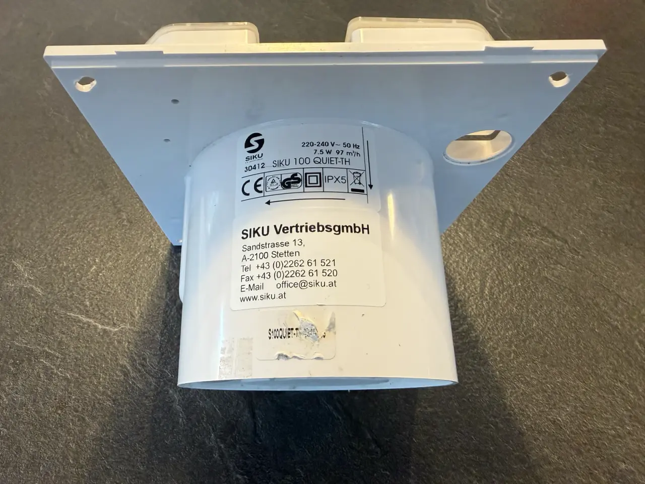 Billede 5 - Ventilator, Siku 100 QUIET TH, Fugt og timerstyret