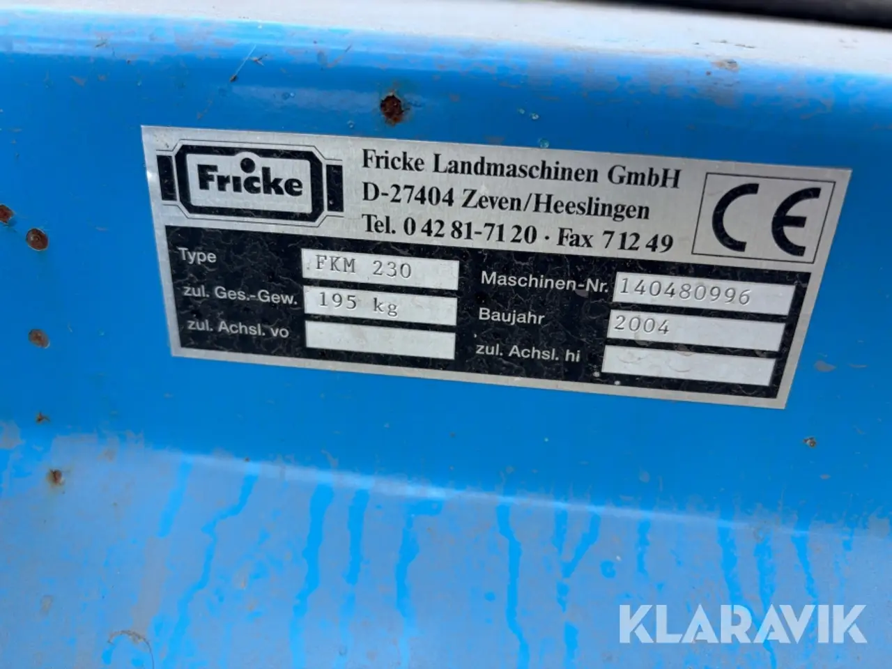 Billede 5 - Kost Fricke FKM 230