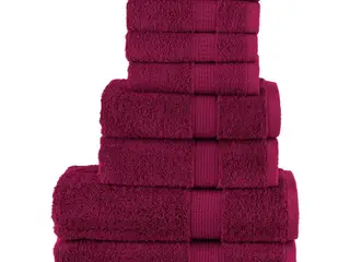 Håndklædesæt 8 stk. SOLUND 600 g/m² - bordeaux