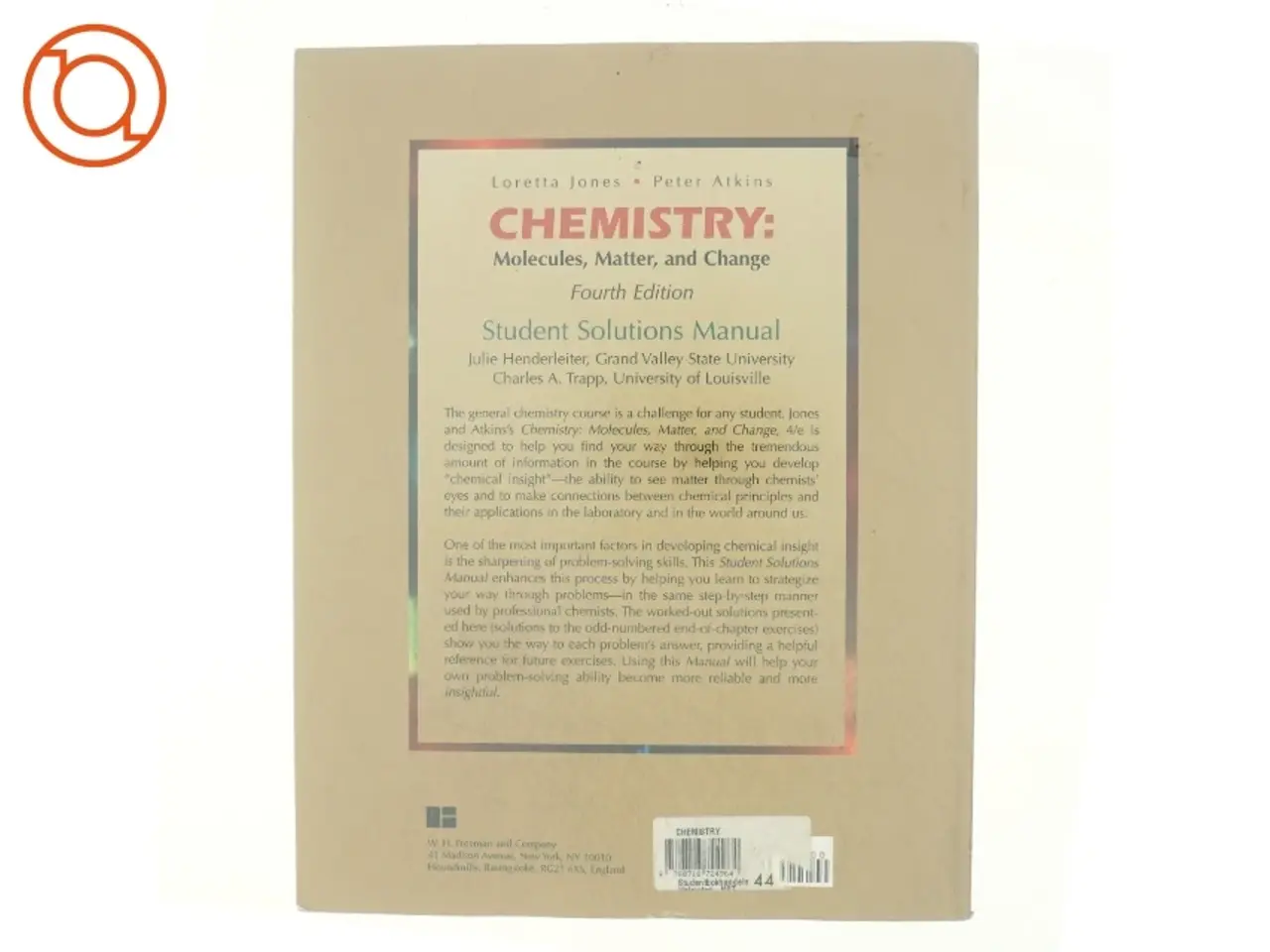 Billede 3 - Solutions Manual for Chemistry: Molecules Matter and Change, Fourth Edition (Bog)