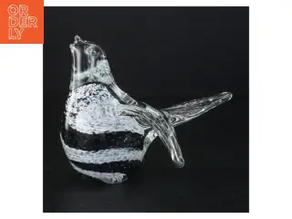 Håndlavet Glasfugl skulptur (str. 16 xn 14 cm)