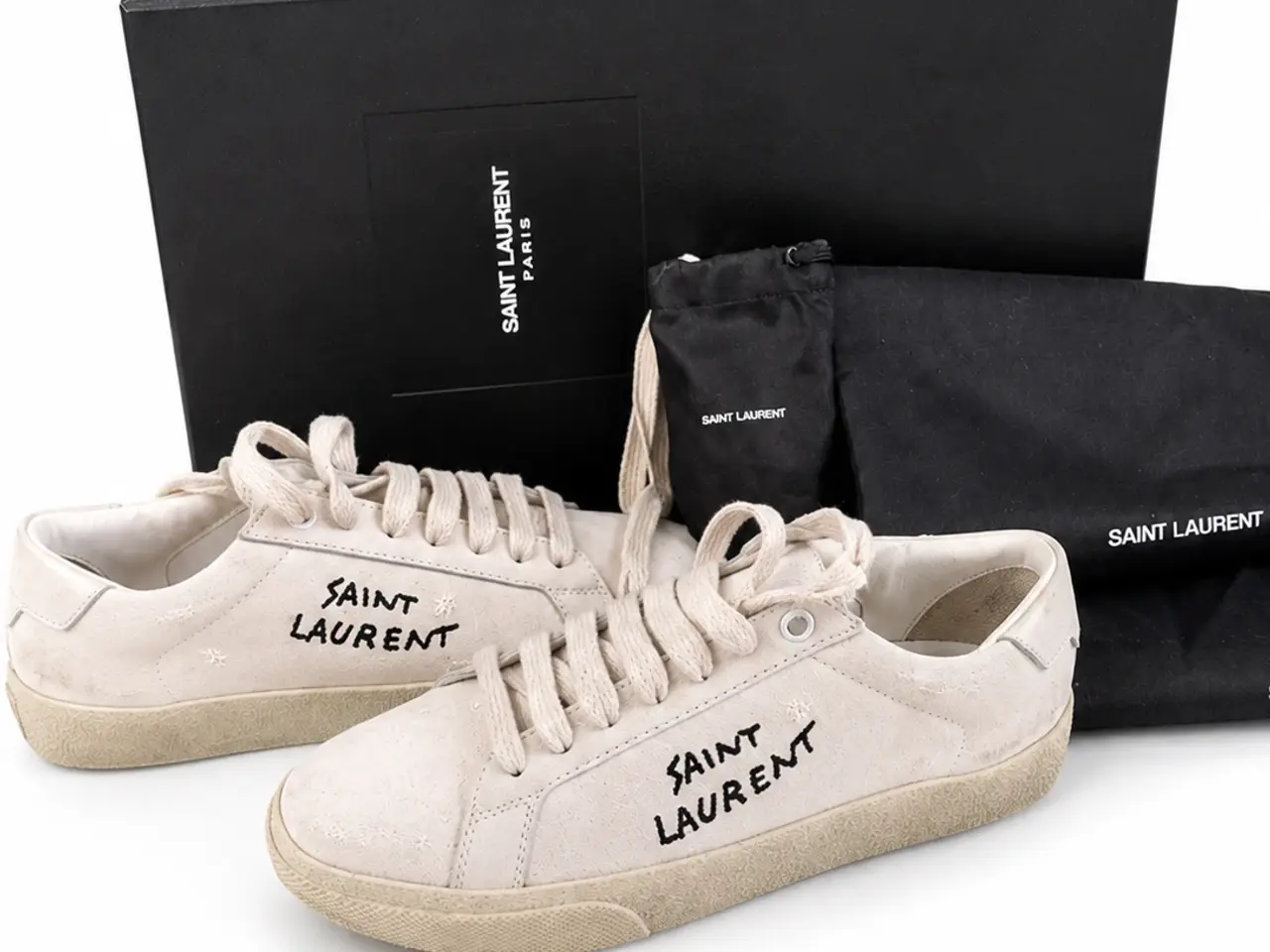 Billede 2 - Saint Laurent Paris Low Top Sneakers i flot off-wh