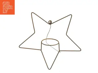 Metal lysestage stjerneformet (str. 21 cm)