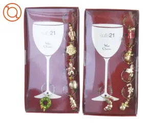 nye winecharms til vinglas julemotiver, der også kan bruges som den fineste pynt til gaver eller til det lille juletræ