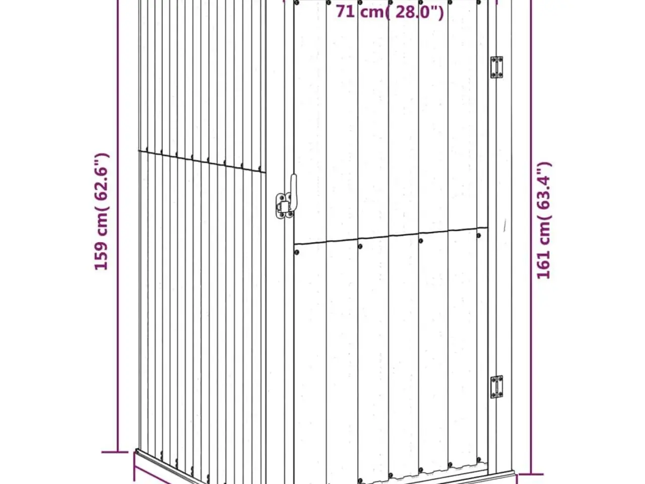 Billede 8 - Redskabsskur til haven 88×89×161 cm - galvaniseret stål, antracit