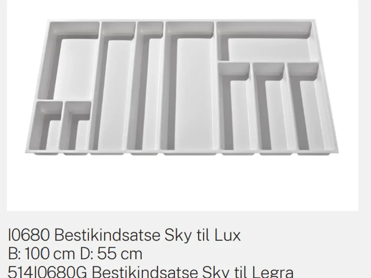 Billede 4 - Helt ny bestikindsats fra Svane Køkkenet (100x55 c