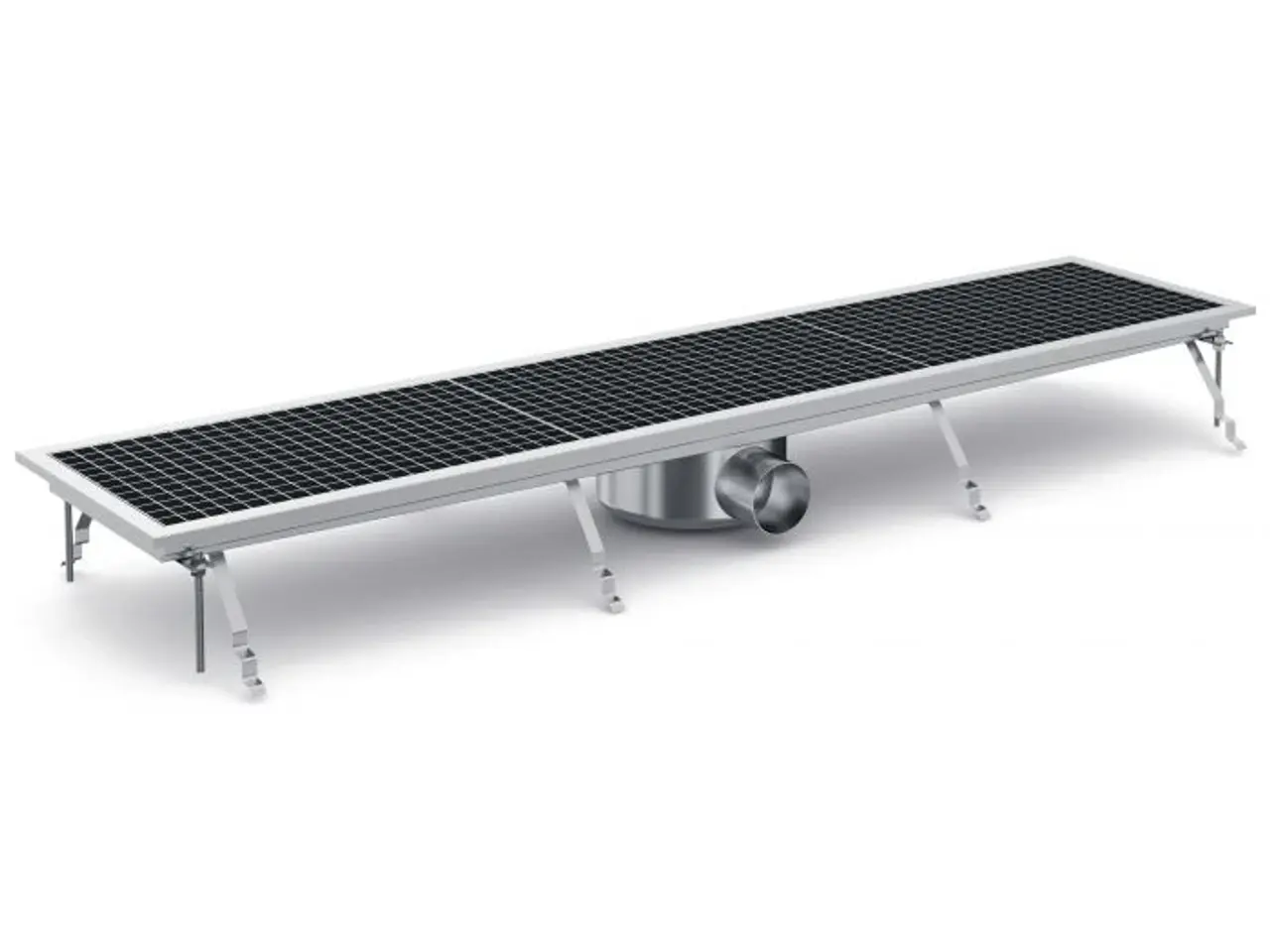 Billede 1 - Bred Gulvrende (136 cm) i Rustfrit Stål – 300 mm