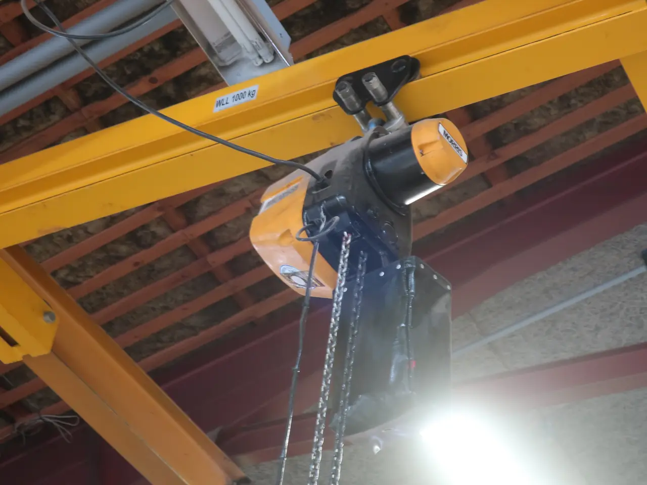 Billede 4 - Traverskran med el. kædetalje 1000 kg.