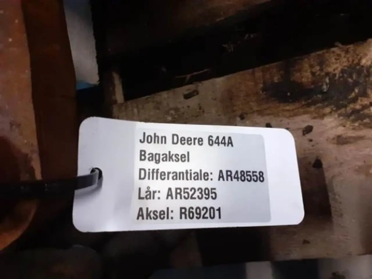 Billede 3 - John Deere Bagaksel Nr På Dif. AR48558