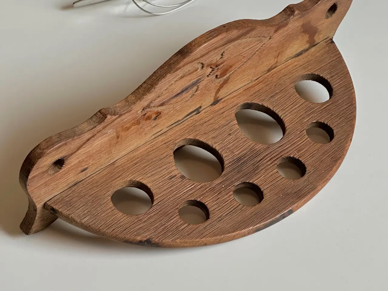 Billede 4 - Antik grydeskeholder, træ