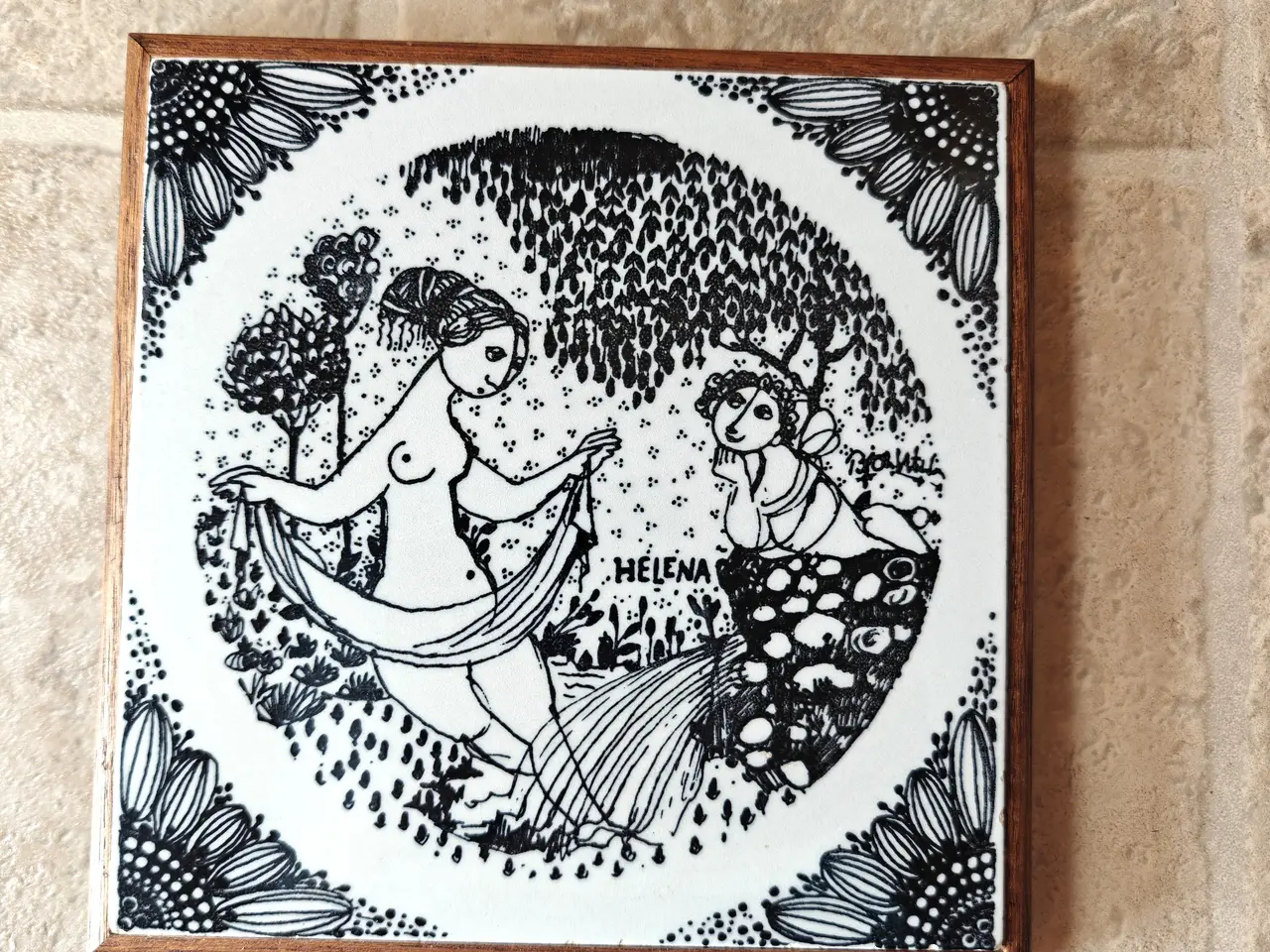 Billede 4 - Bjørn Wiinblad bordskånere 16 x 16 cm