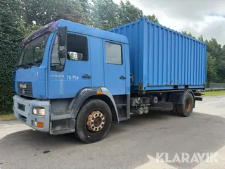 Mandskabs lastbil MAN LE 18 220s med container