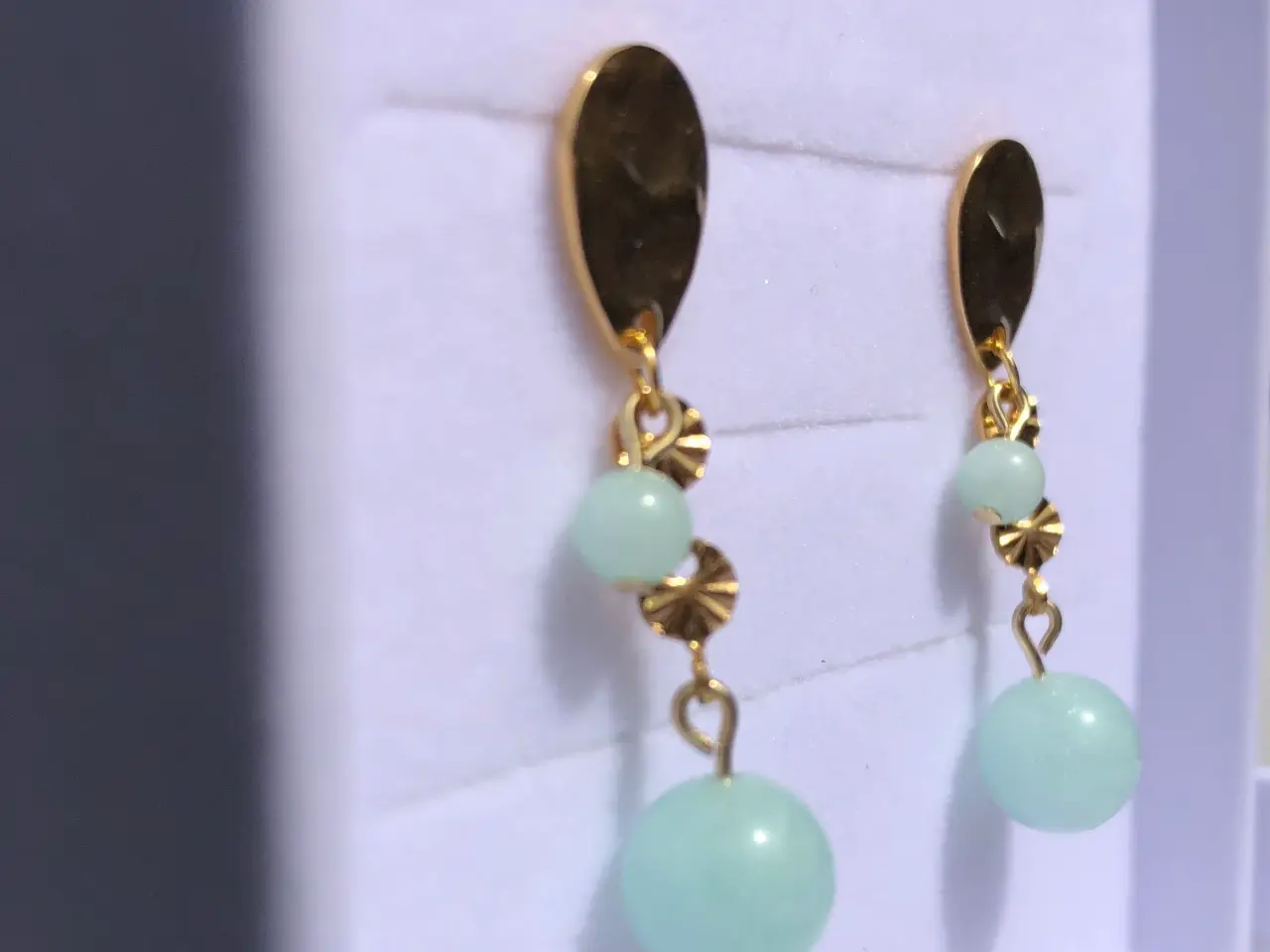 Billede 7 - 🏝️Friske sommer Ørestikker “Guld&Mint”