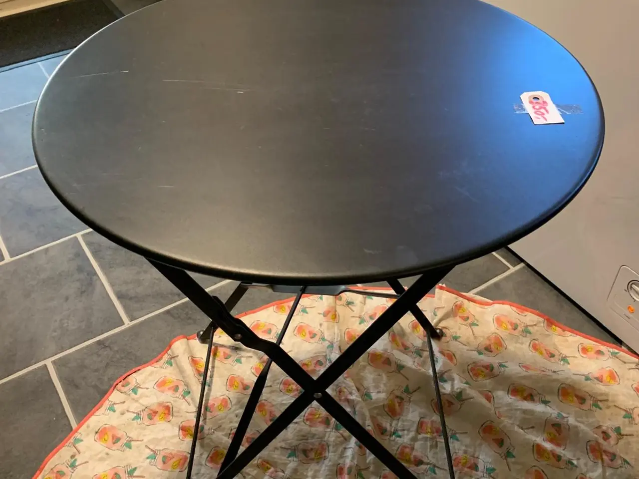 Billede 5 - Sammenklappeligt rundt bord med klapstole, sort
