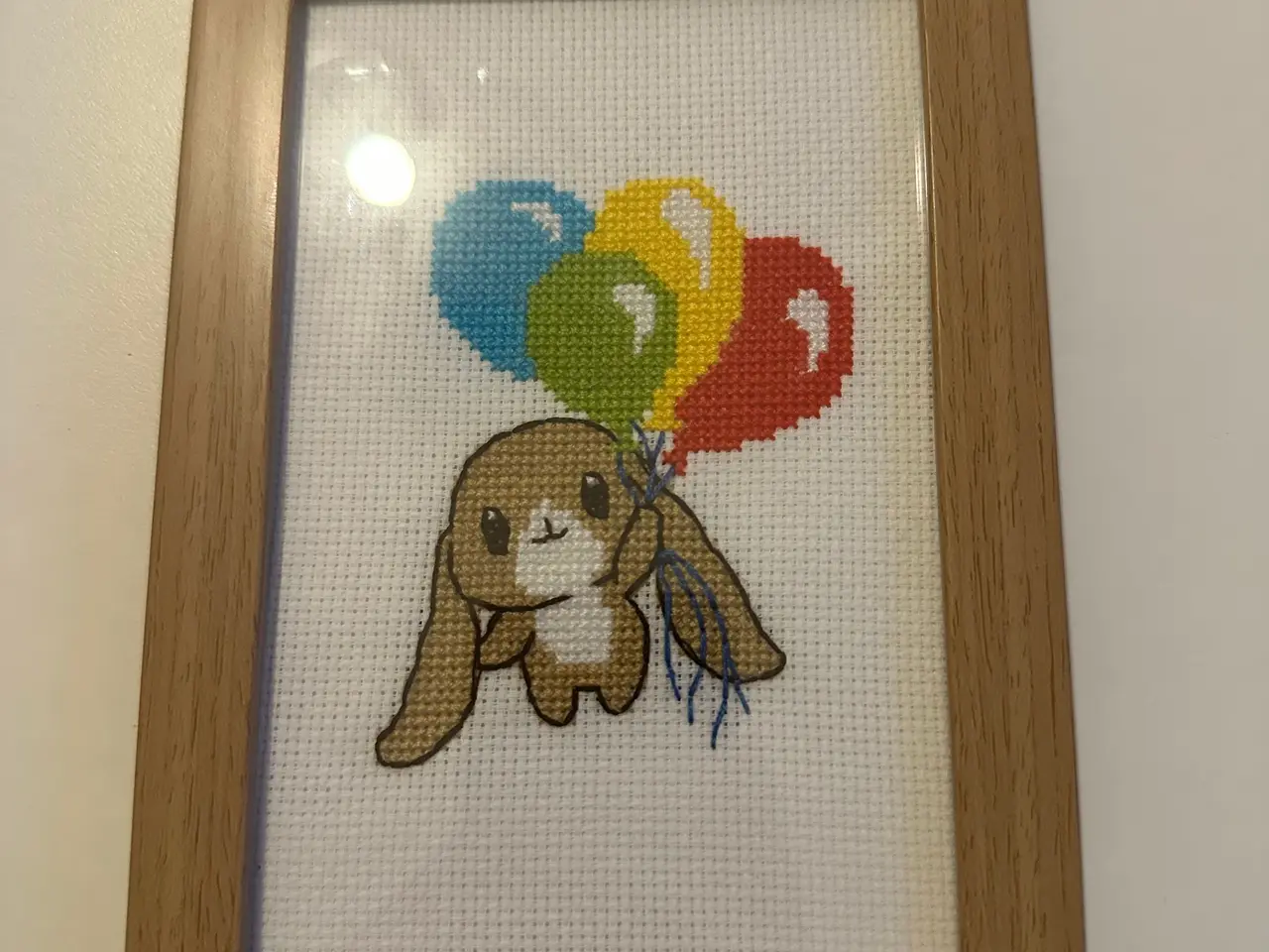 Billede 2 - Hjemmelavet broderet billede 10x15 cm