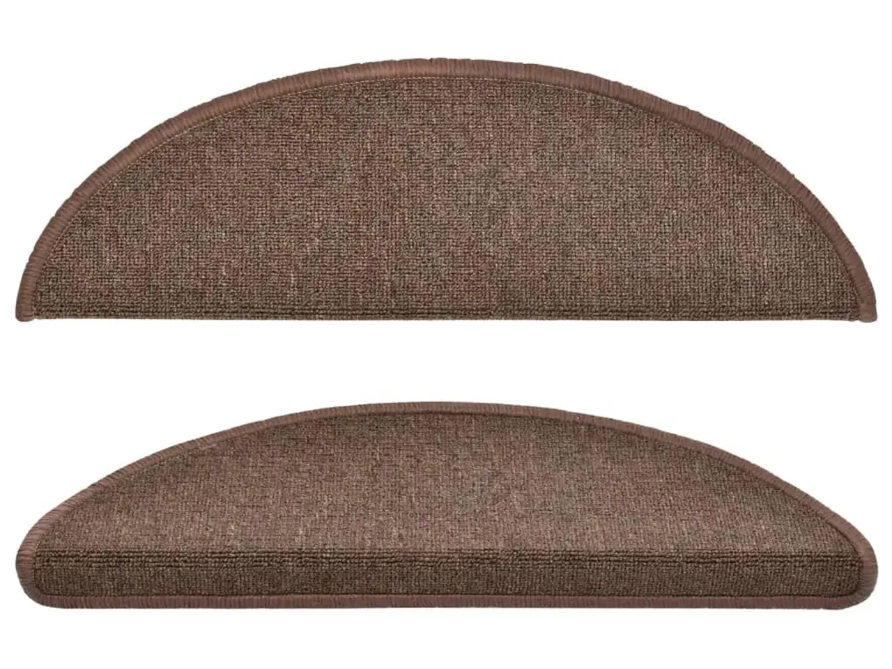 Billede 4 - Trappemåtter halvrunde 15 stk. - 56×17×3 cm, kaffebrune