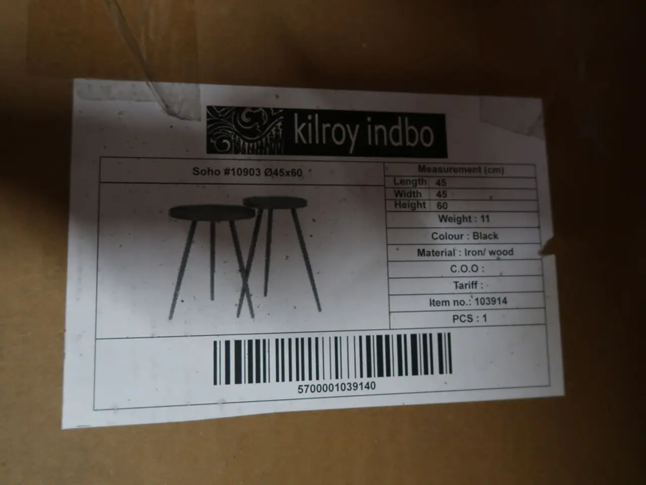 Billede 2 - 2 stk. sofaborde KILROY INDBO Soho
