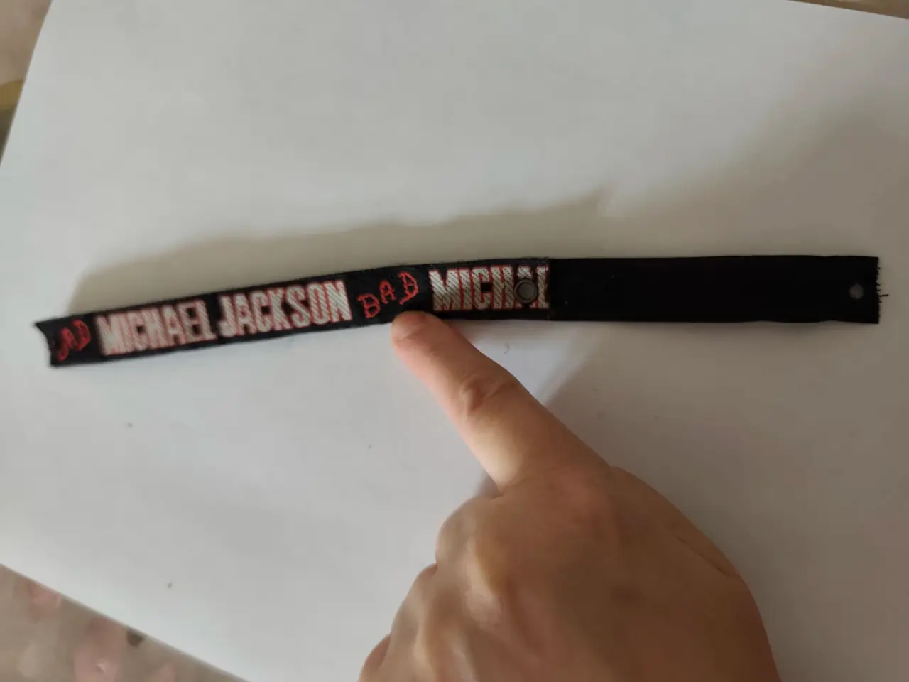 Billede 1 - velcro armbånd med Michael Jackson