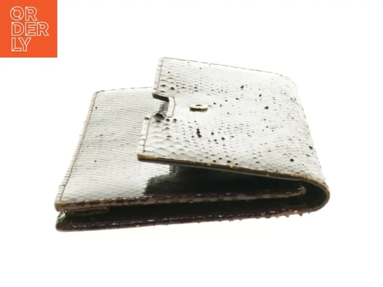 Billede 2 - Brun clutch. Firben? Slange?(str. 25 x 13 cm)