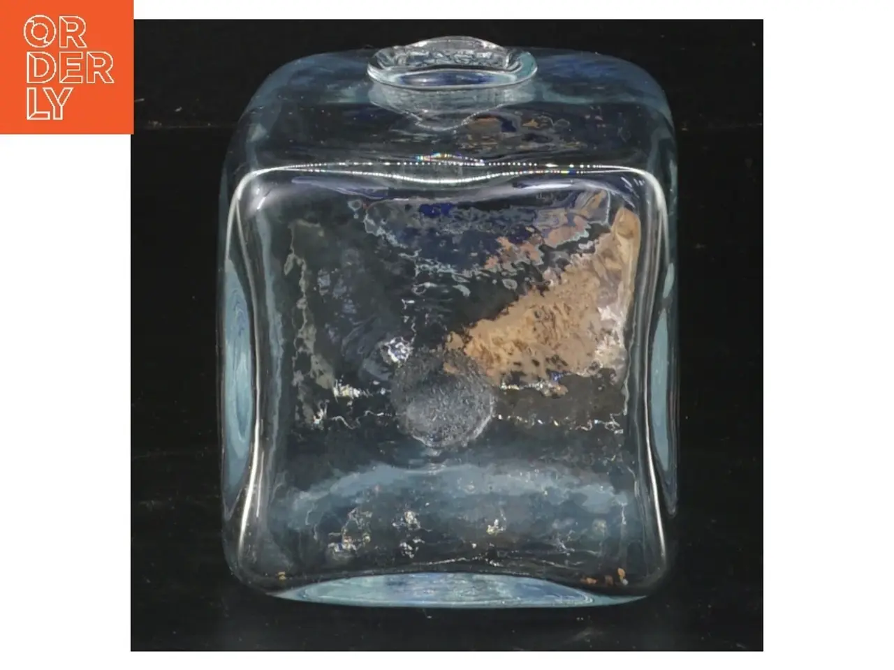 Billede 2 - Glasflaske med korkprop (str. 17x8x8 cm)