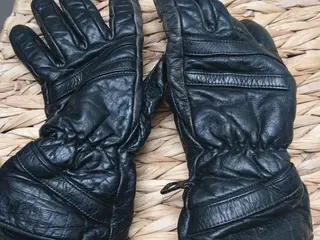 Læder mc handsker