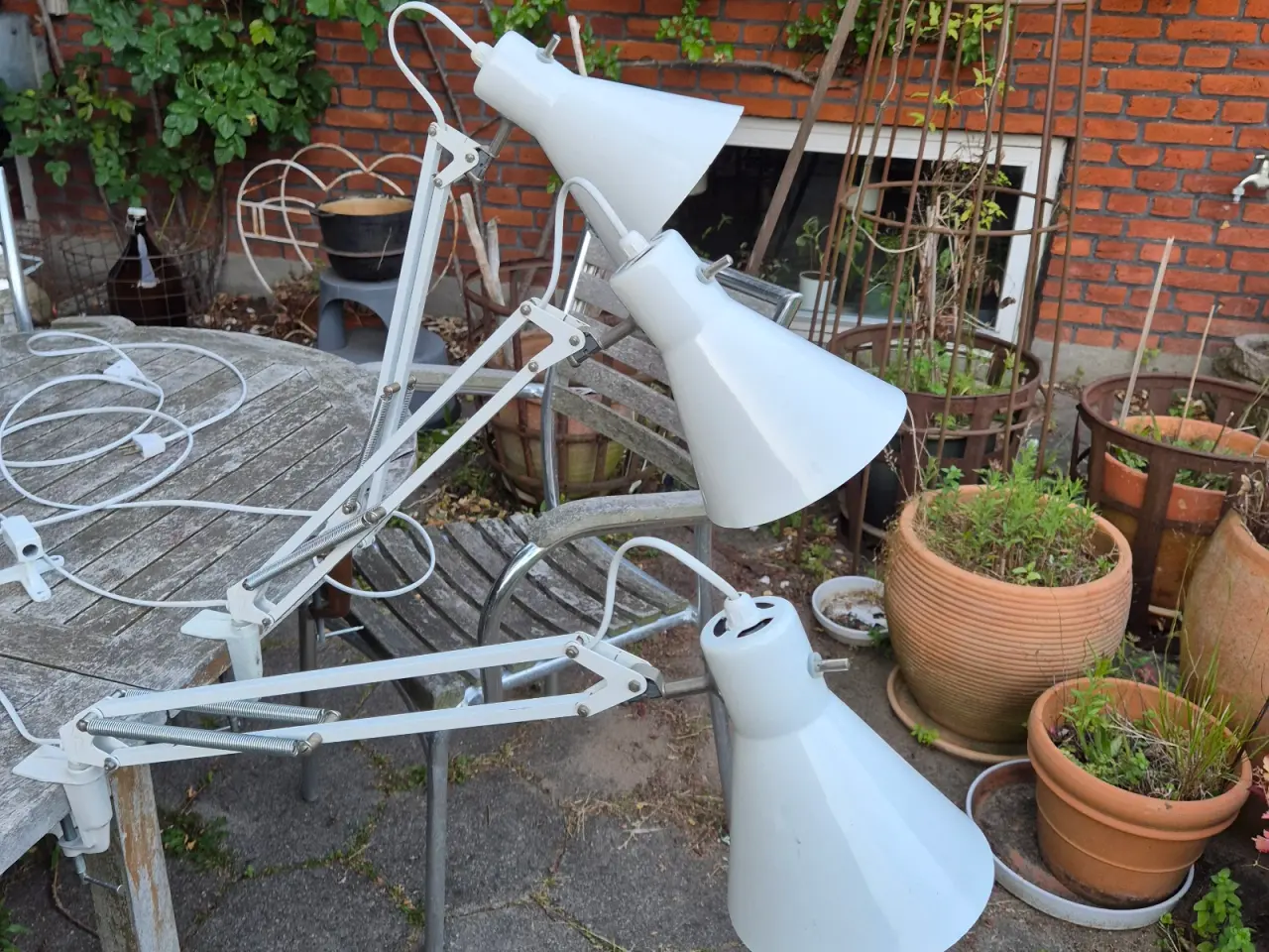 Billede 4 - Kridhvide Luxo arkitektlamper til væg