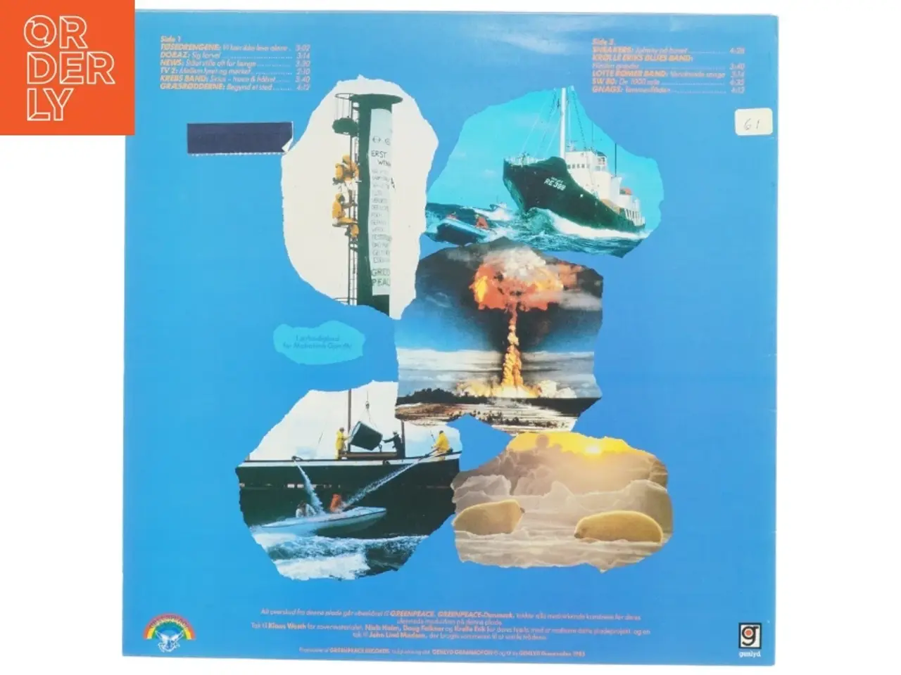 Billede 6 - Greenpeace vinylplade fra Greenpeace Records (str. 31 x 31 cm)