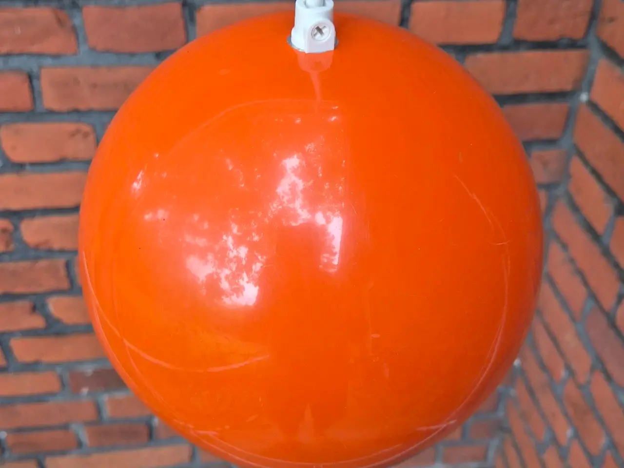 Billede 1 - Smuk orange kuglelampe