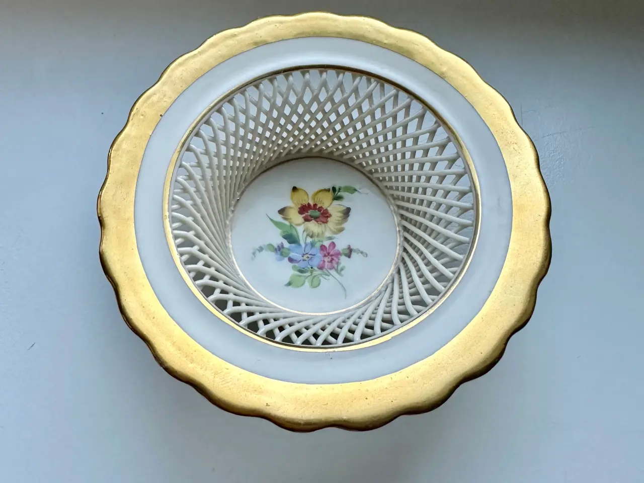 Billede 6 - Smuk fyrfadsholder og vintage håndlavet skål 