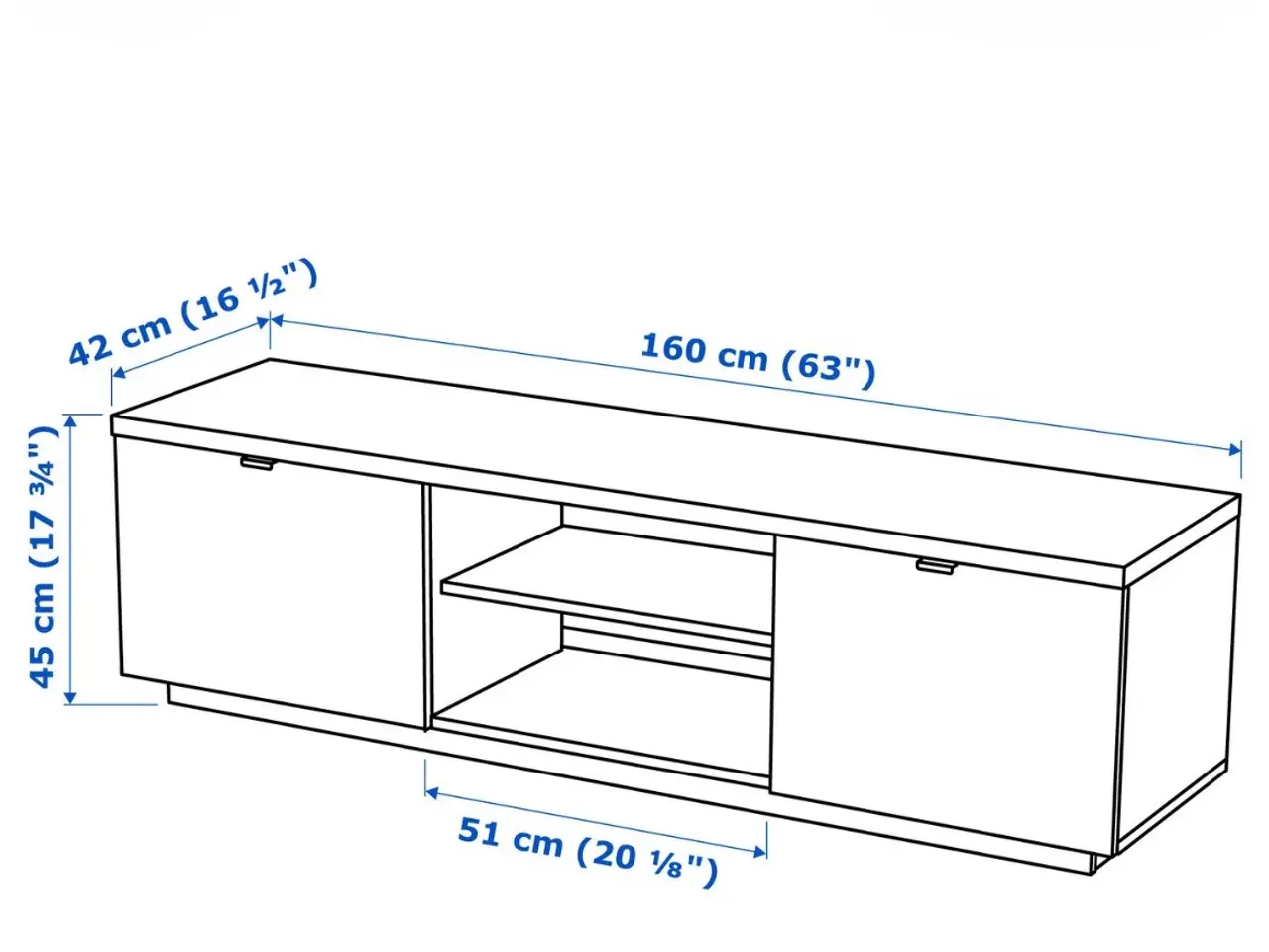 Billede 2 - Hvidt tv-bord fra Ikea