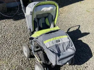 God Emmaljunga klapvogn med punkterfrie dæk