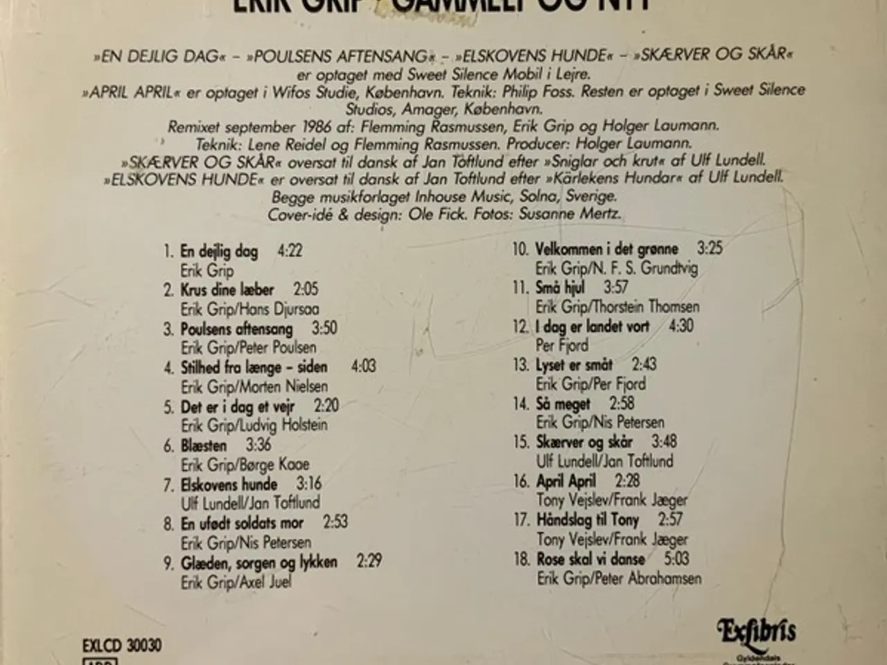 Billede 3 - Erik Grip – Gammelt Og Nyt – CD