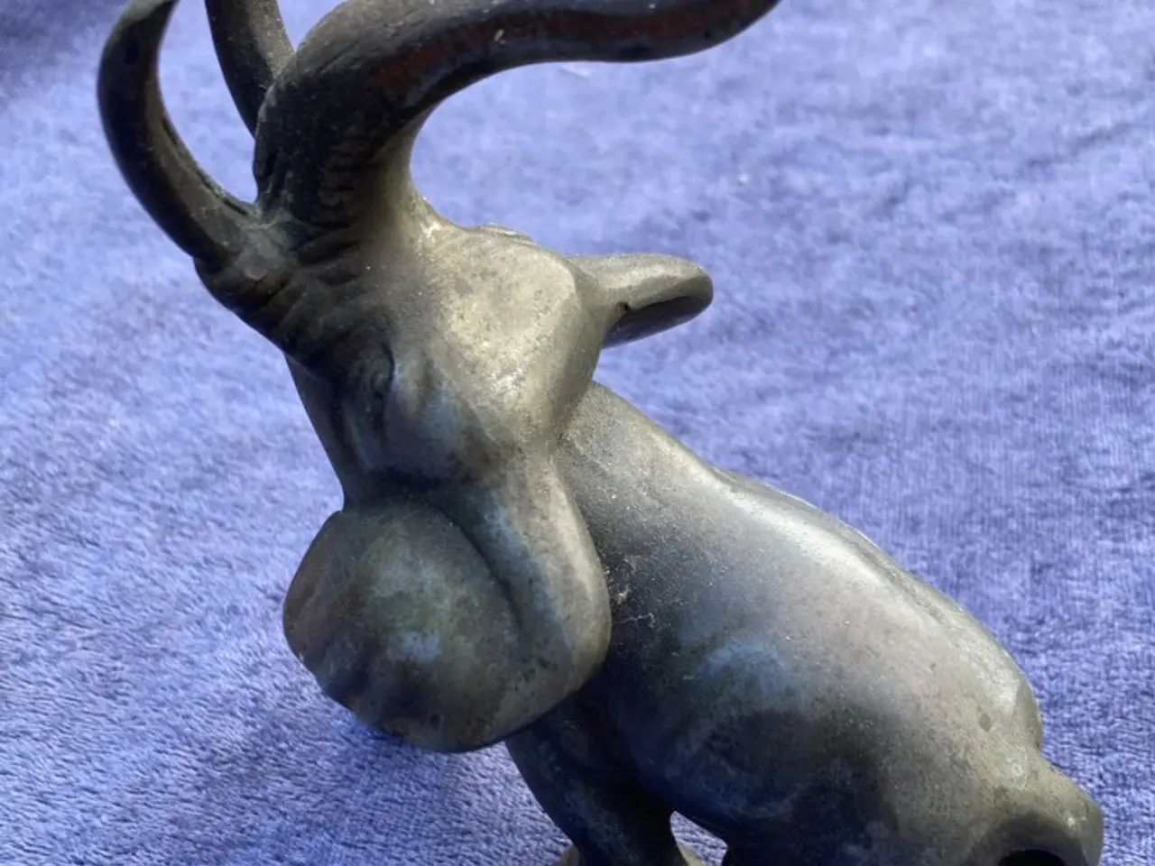 Billede 2 - Elefant figur i messing -12 cm høj