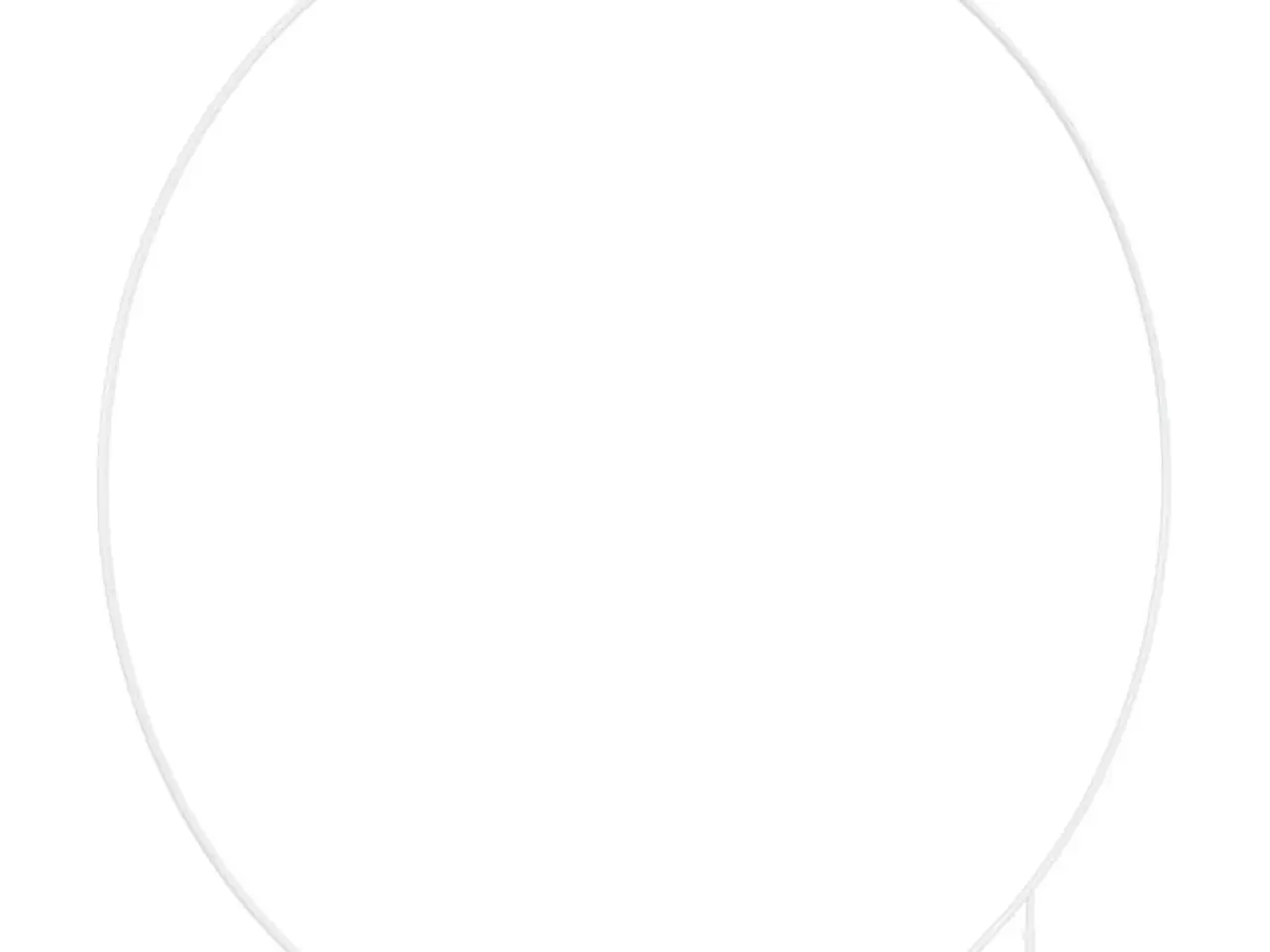 Billede 5 - Bryllupsbue - hvid rund stålbue 220 × 45 × 200 cm