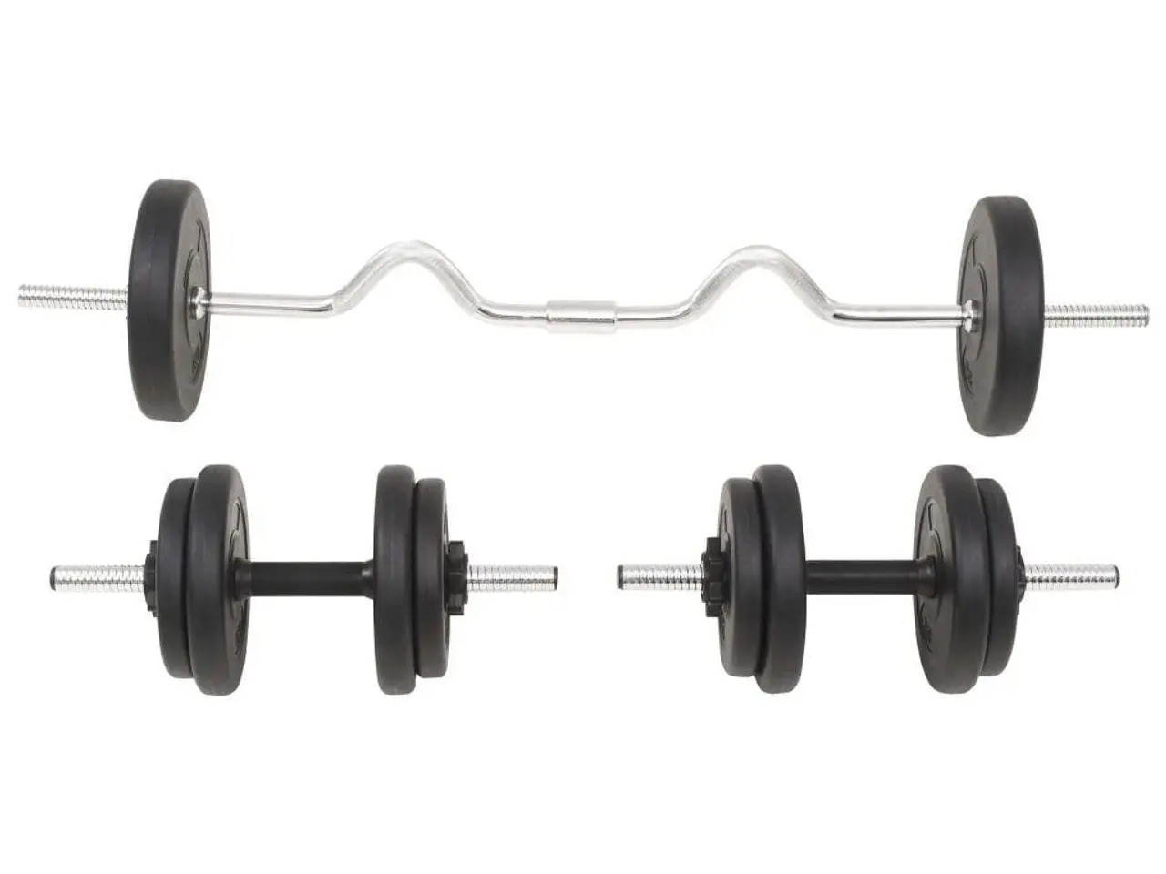 Billede 3 - Vægtstangs- og håndvægtssæt 30 kg