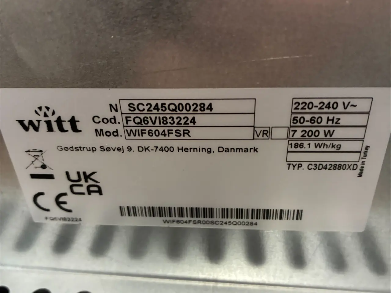 Billede 2 - Witt induktionskogeplade wif604fsr