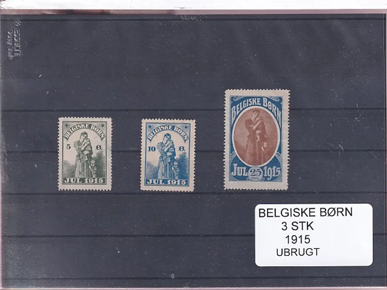 Billede 1 - Belgiske Børn - 1915 - Velgørenhed - 3 Stk. - Ubrugt