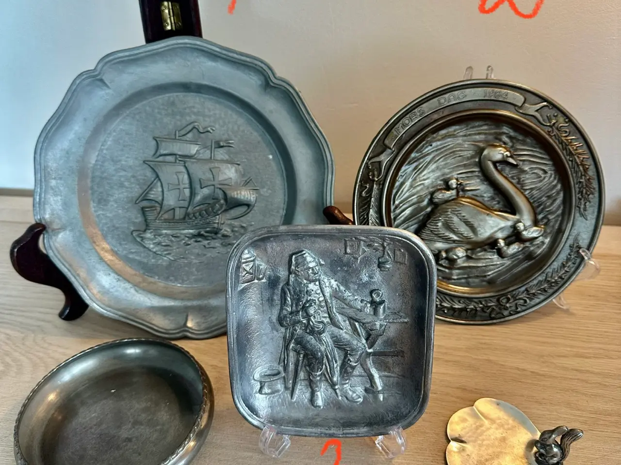 Billede 1 - Vintage/ antikke genstande af tin sælges