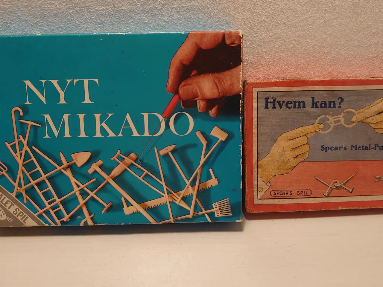 Billede 3 - 2 stk gamle spil:Mikado og metal-puslespil.