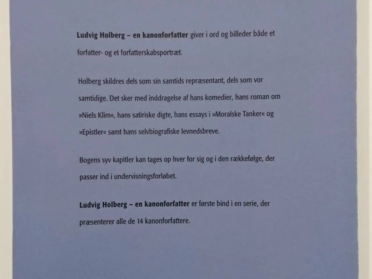 Billede 2 - Ludvig Holberg : portræt af forfatteren