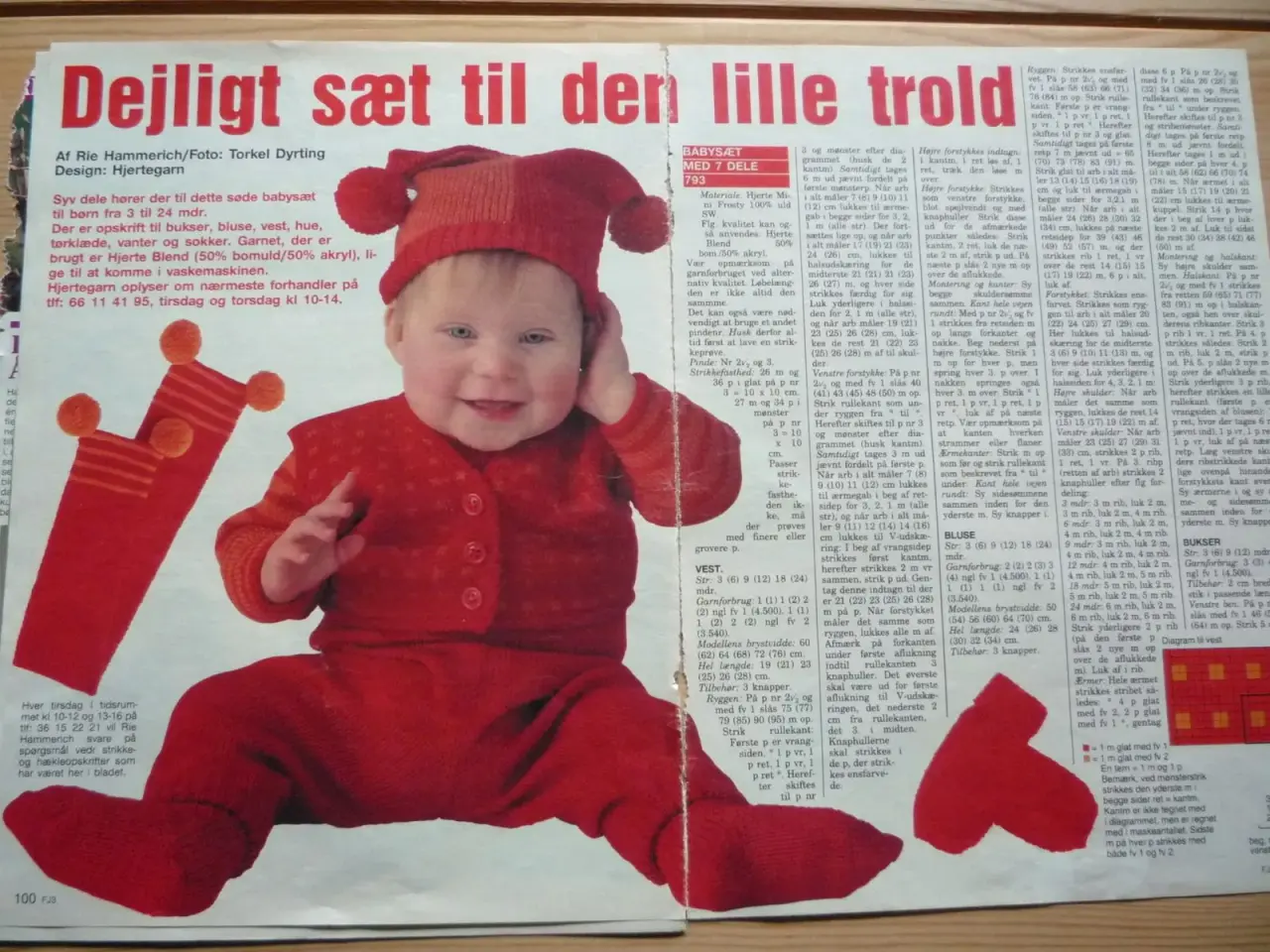 Billede 3 - 5 opskrifter på strikket babytøj