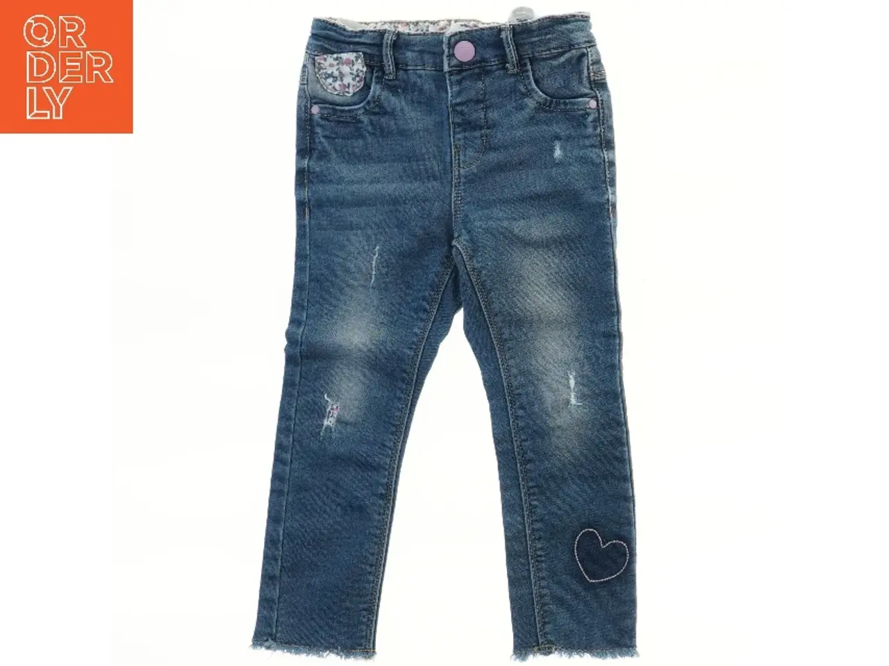 Billede 1 - Børne Jeans med Dekoration fra Name It (str. 98)