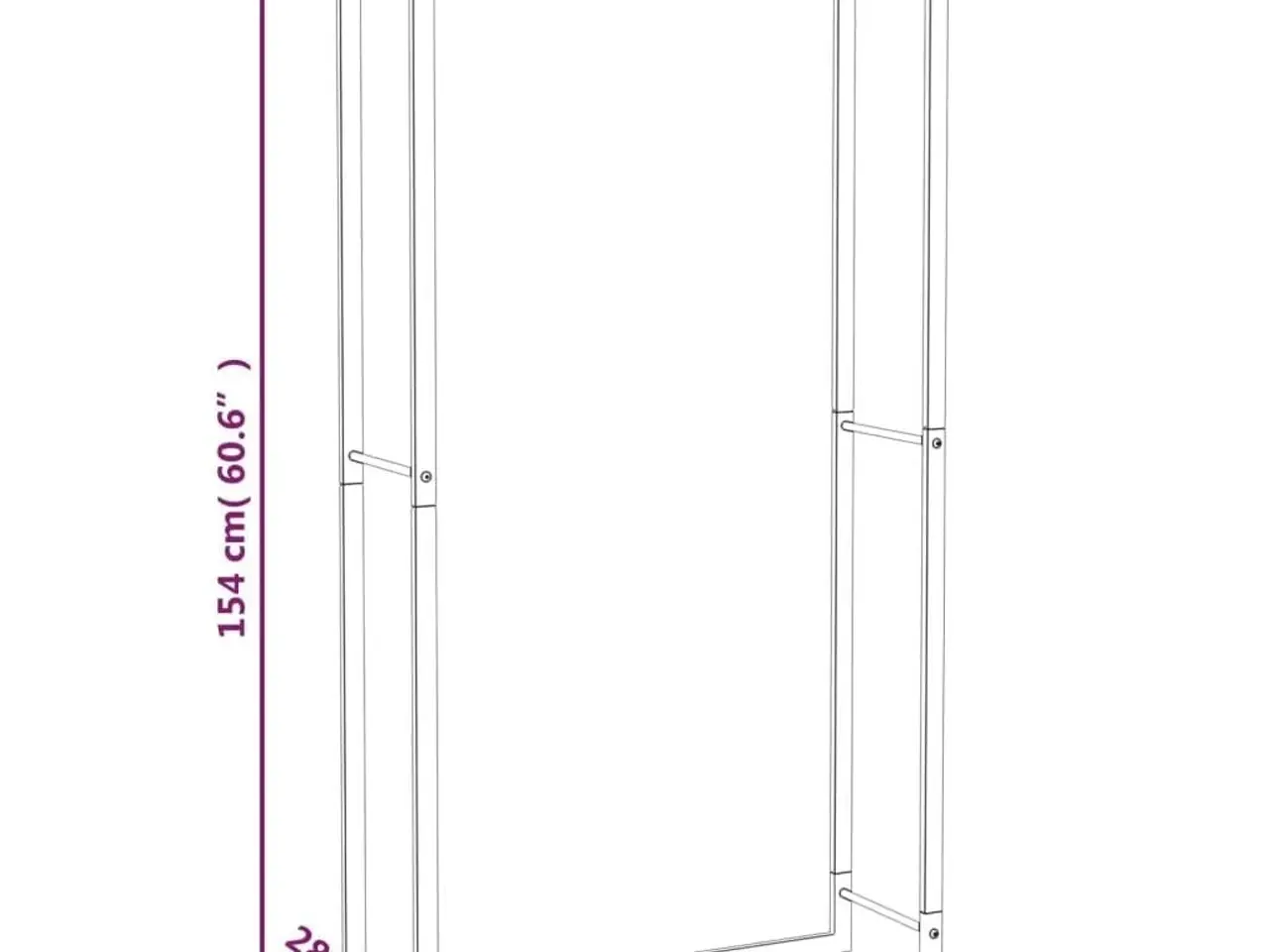 Billede 6 - Brænderist mat sort 80x28x154 cm stål
