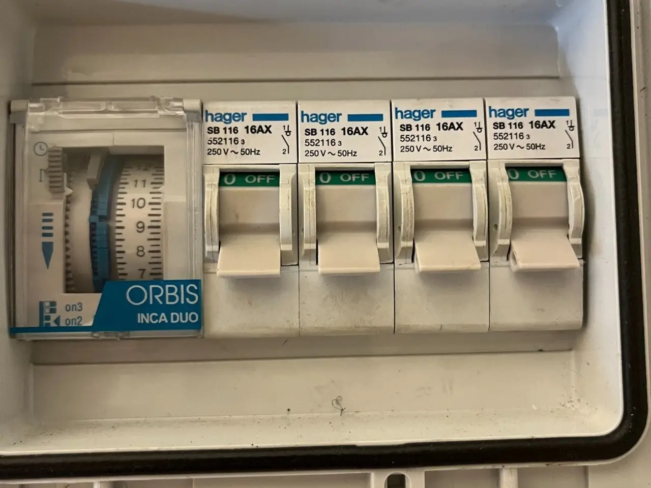 Billede 2 - Hager ORBIS INCADUO Timer kontakt & Distribution -