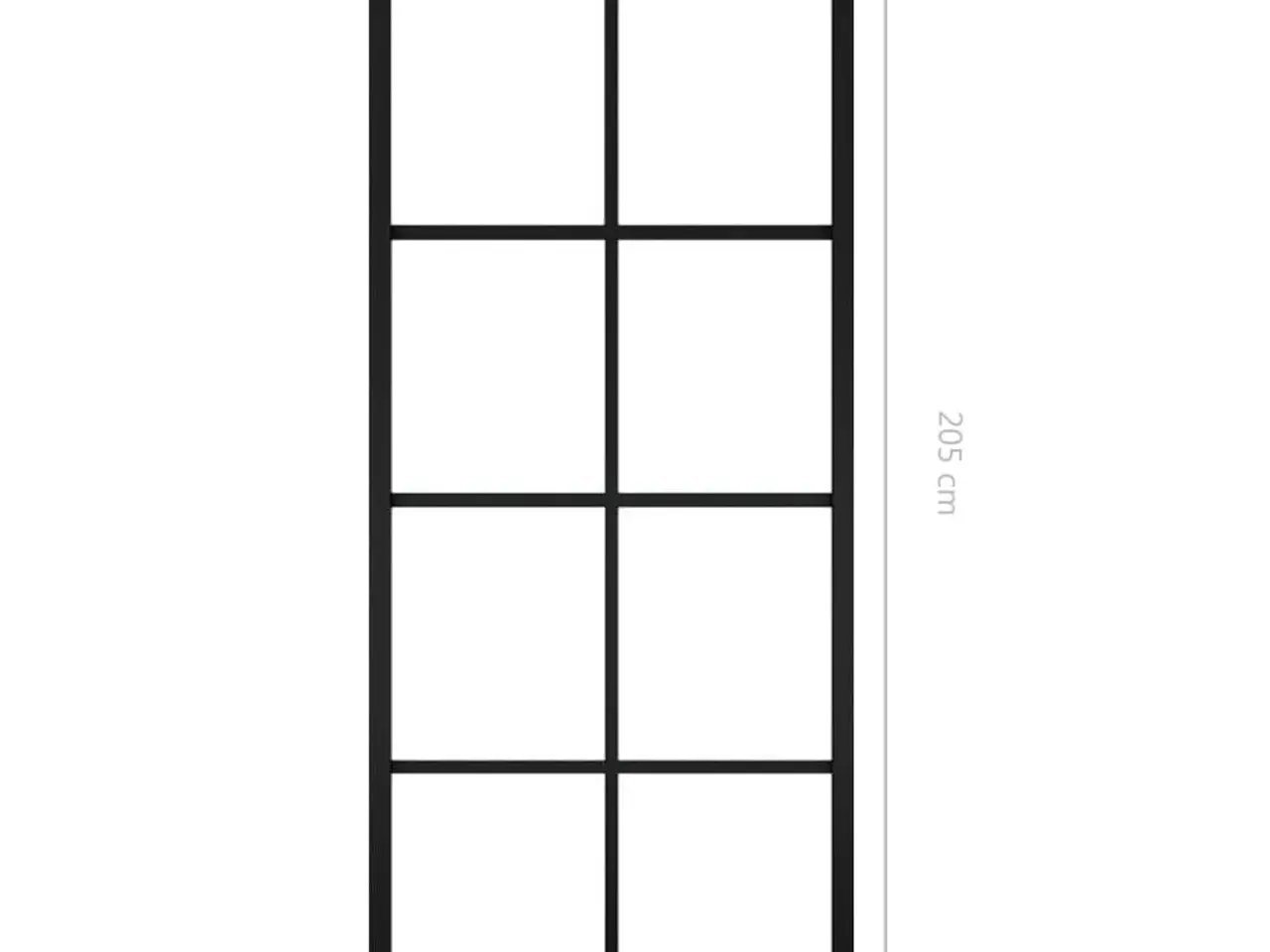 Billede 8 - Skydedør 76x205 cm aluminium og sikkerhedsglas sort