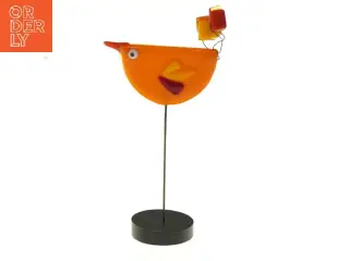Dekorativ fugl i glas (str. 19 cm)