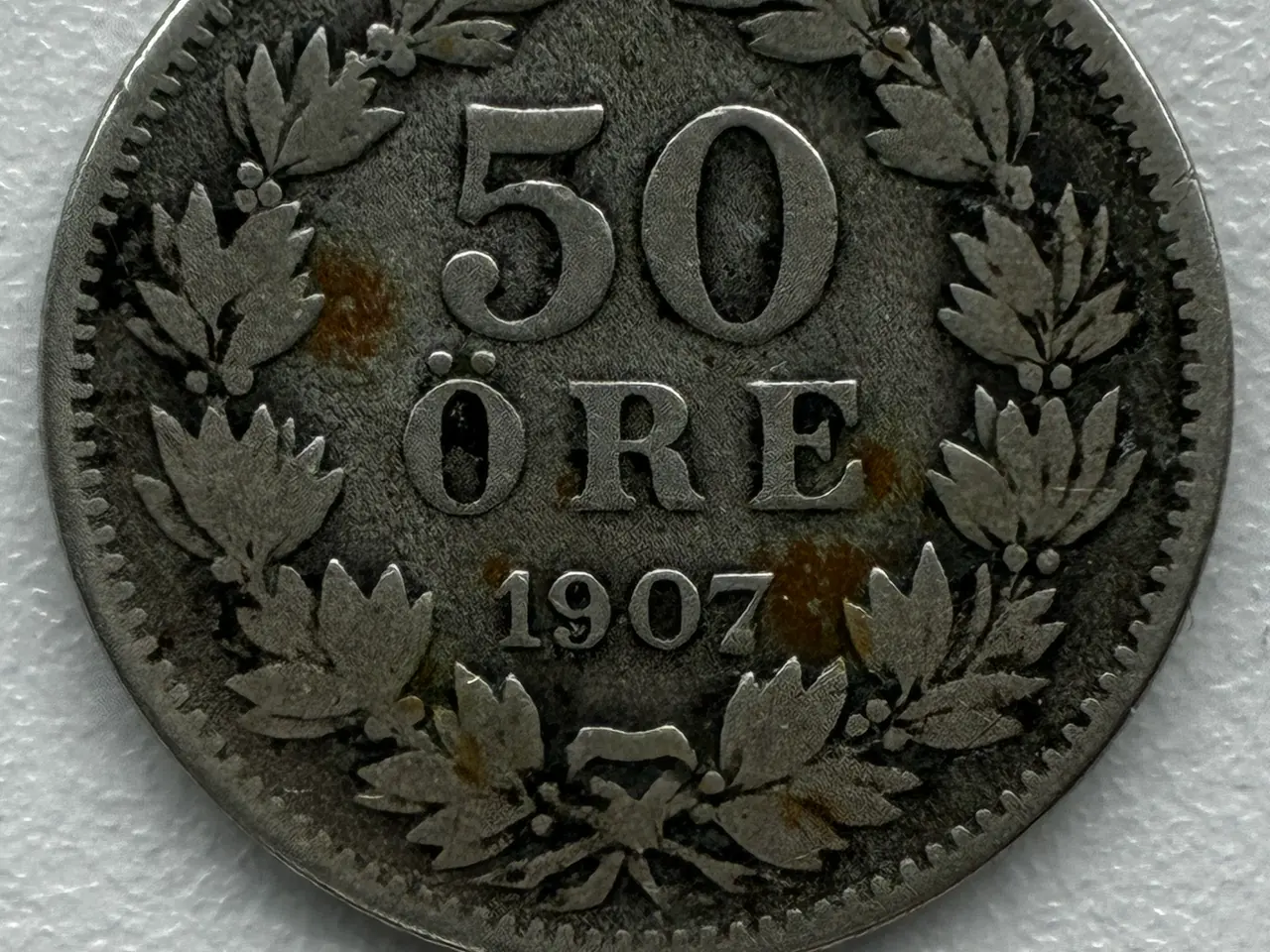 Billede 1 - Svensk 50 øre sølvmønt 1907